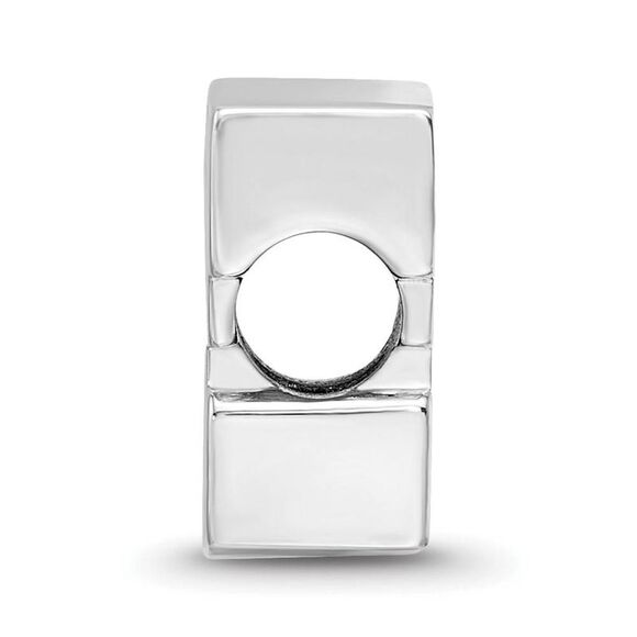 Sterling Silver Texas Tech University Block TT Enamel Bead Charm - Picture 2 of 6